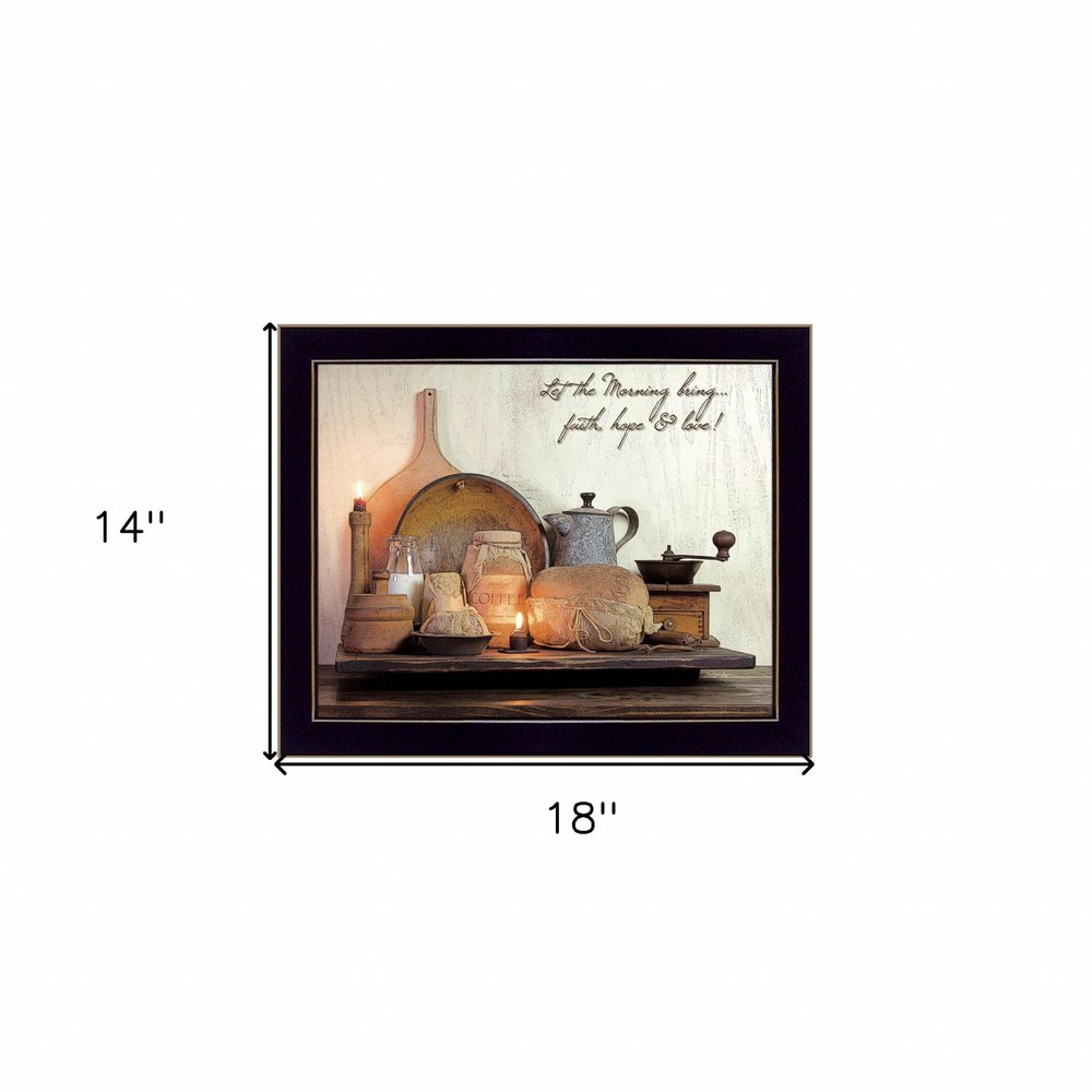 Faith Hope and Love 1 Black Framed Print Wall Art — view 3