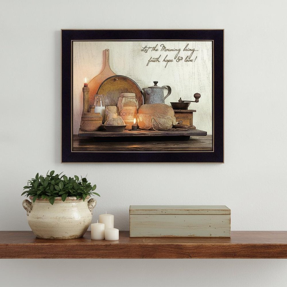 Faith Hope and Love 1 Black Framed Print Wall Art — view 4