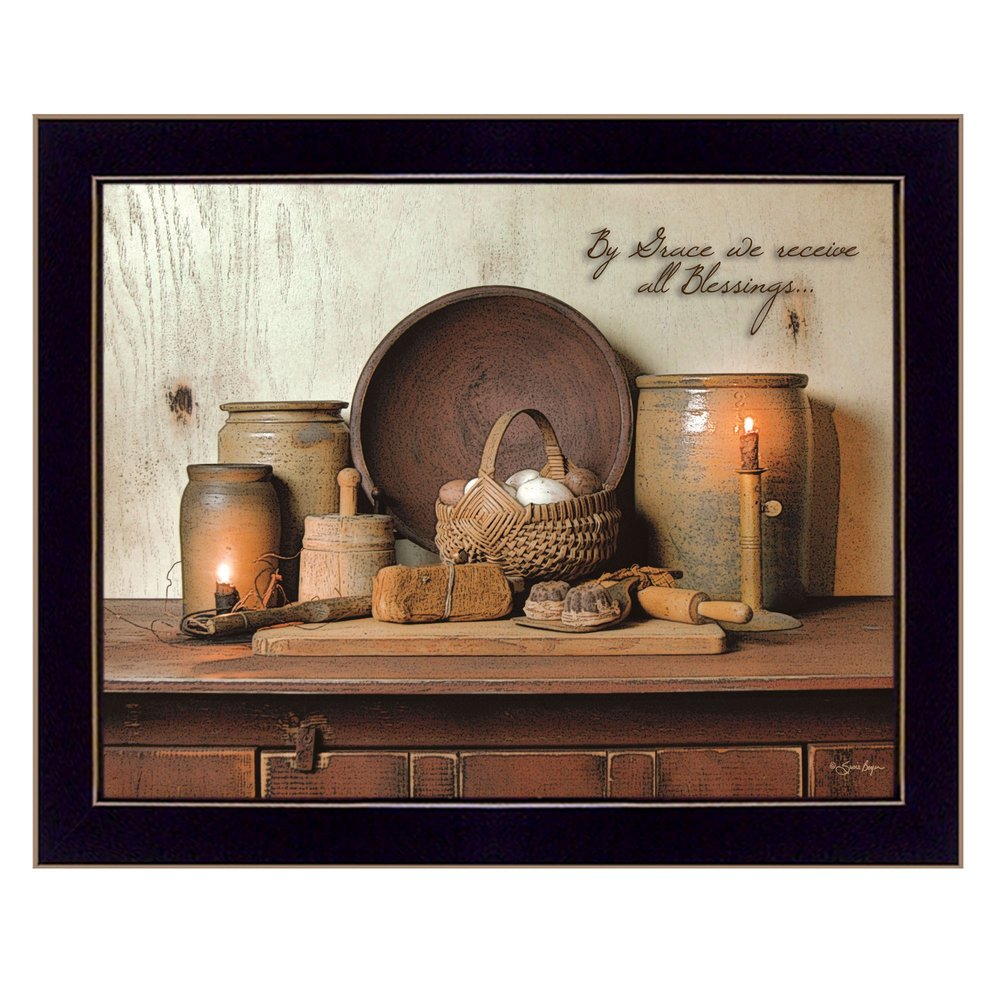 By Grace 1 Black Framed Print Wall Art — view 1