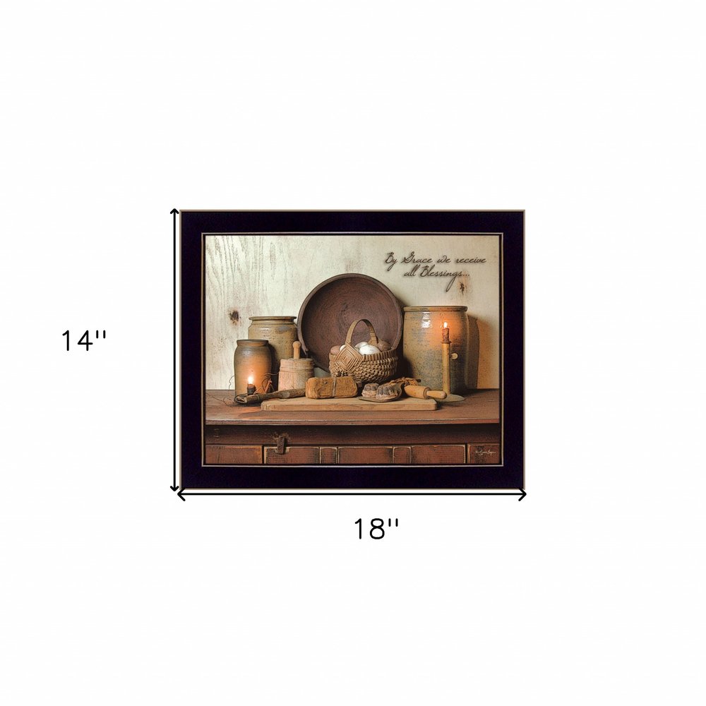 By Grace 1 Black Framed Print Wall Art — view 3