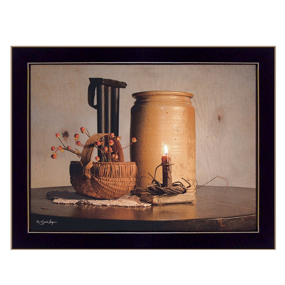 Bittersweet Basket 3 Black Framed Print Wall Art — view 1
