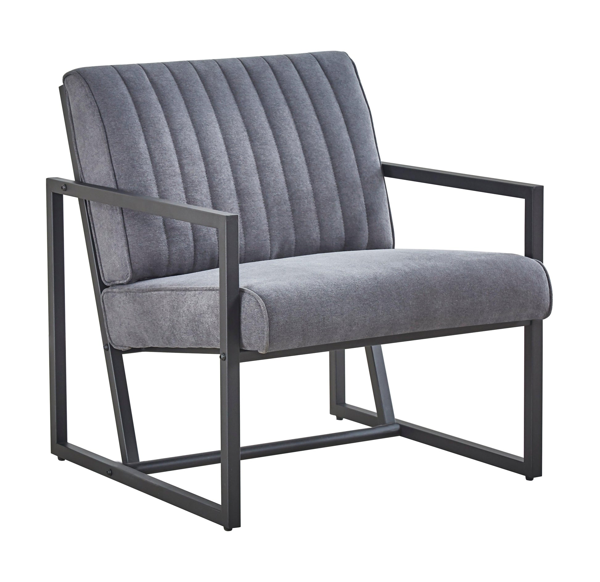 Modern design high quality fabric (GREY)+ steel armchair for Kitchen Dining - FurniFindUSA