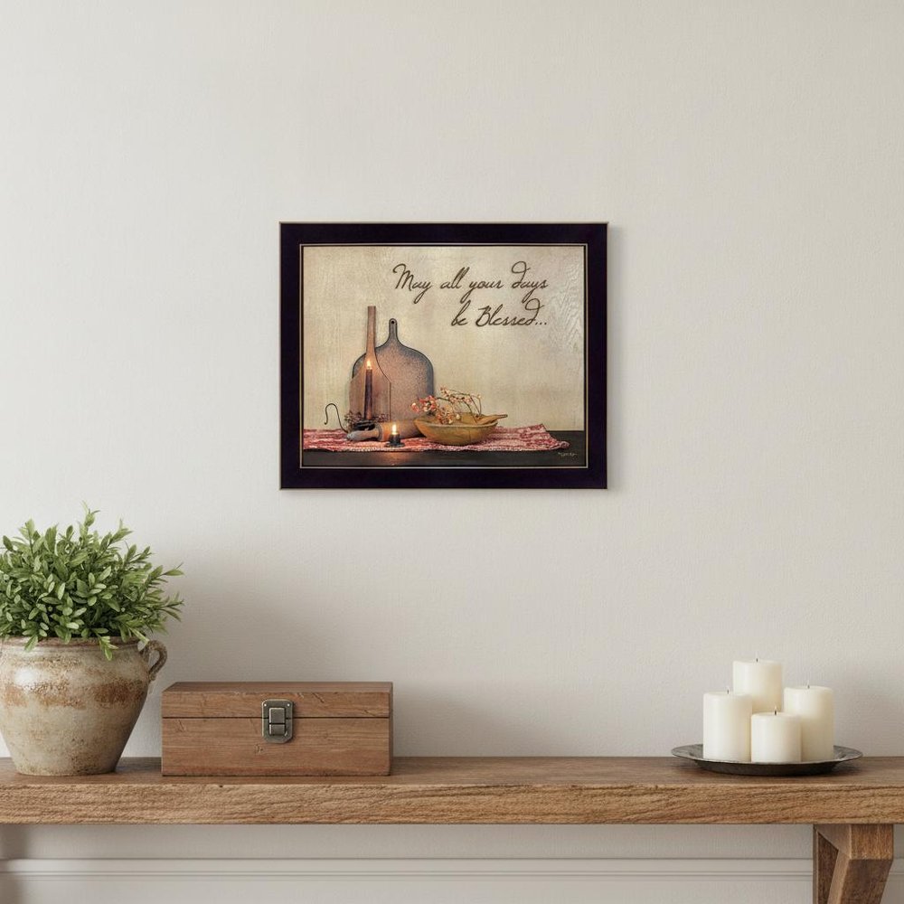 May all Your Days Be Blessed Black Framed Print Wall Art — view 5