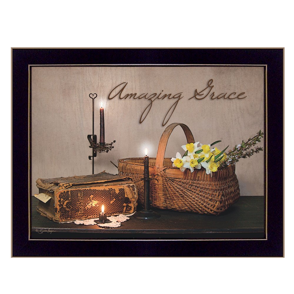 Amazing Grace 9 Black Framed Print Wall Art — view 1
