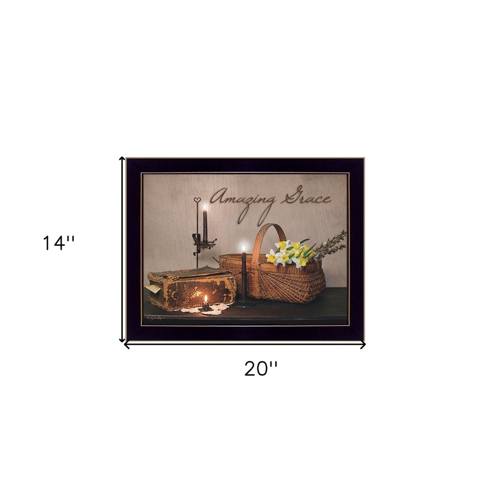 Amazing Grace 9 Black Framed Print Wall Art — view 4