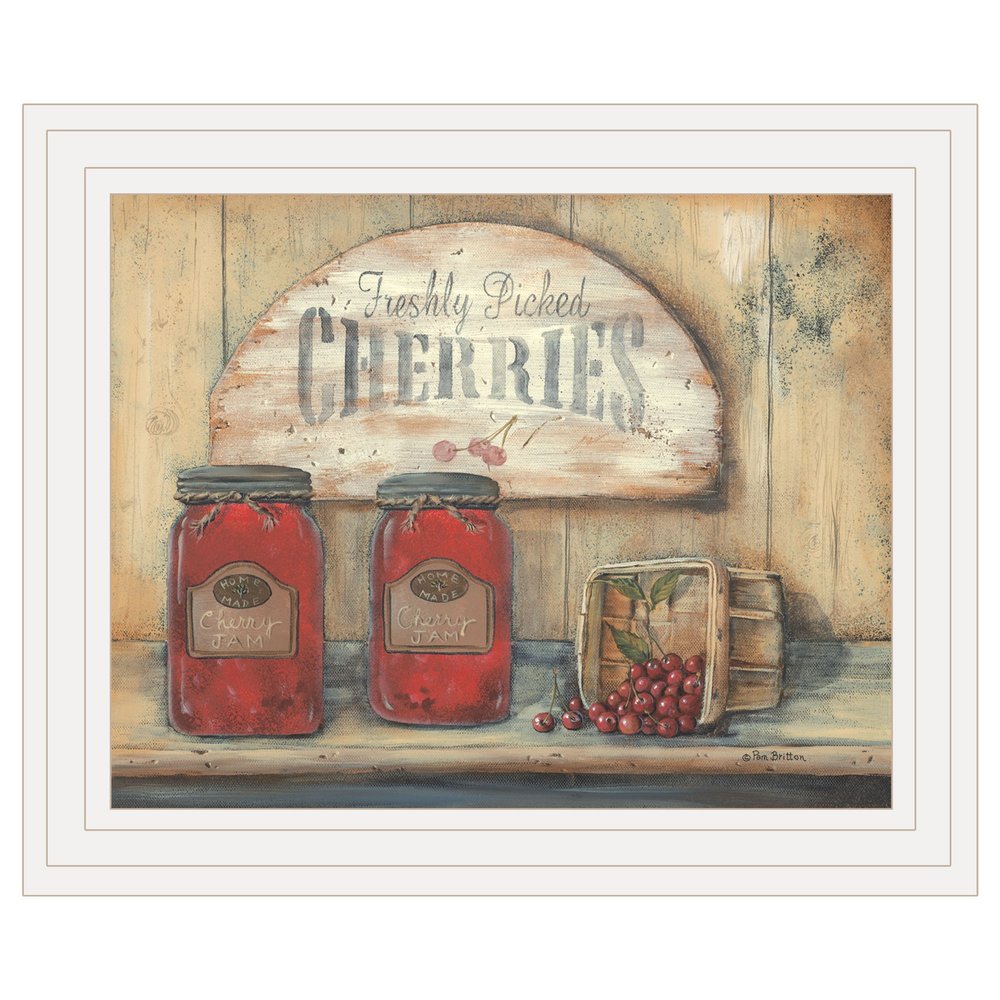 CHERRY JAM 3 White Framed Print Wall Art — view 1