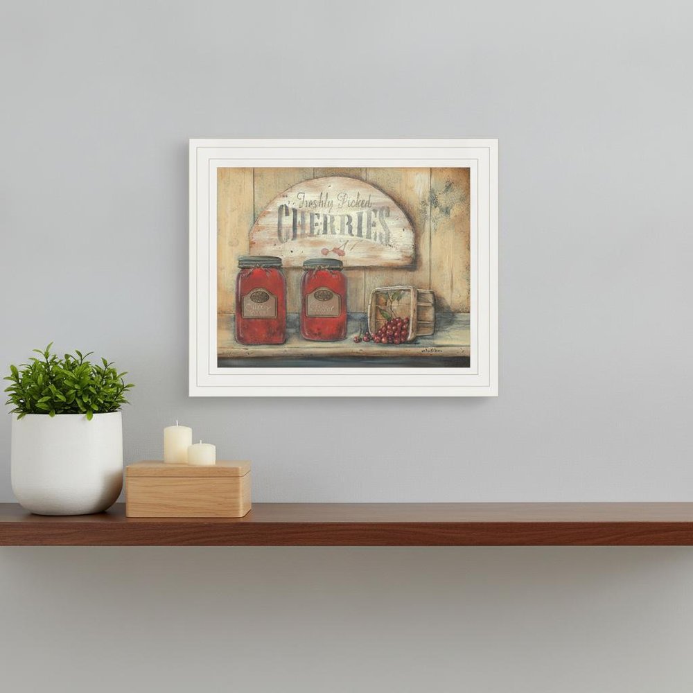 CHERRY JAM 3 White Framed Print Wall Art — view 4