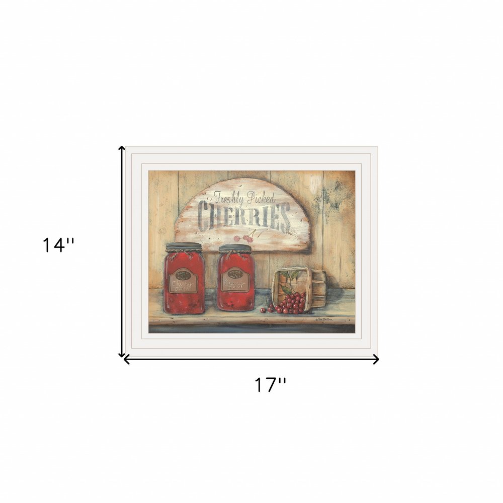 CHERRY JAM 3 White Framed Print Wall Art — view 3