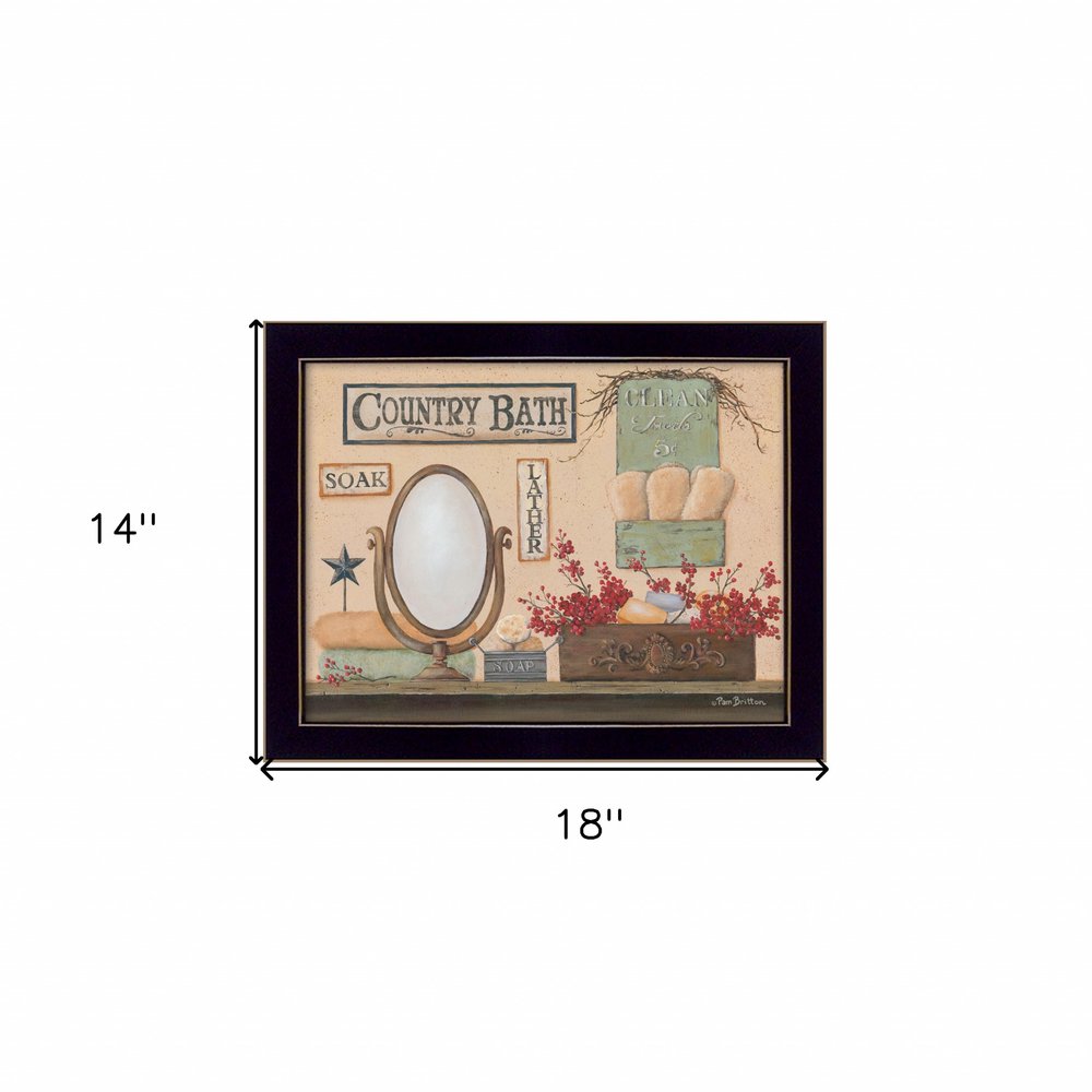 Country Bath 10 Black Framed Print Bathroom Wall Art — view 4