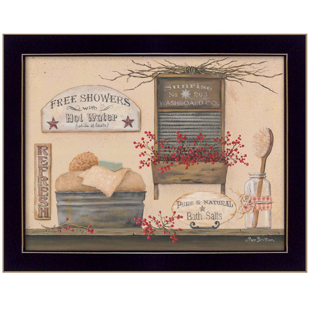Free Showers 1 Black Framed Print Wall Art — view 1