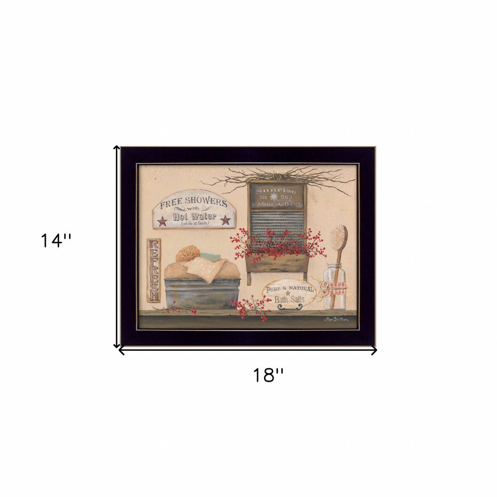 Free Showers 1 Black Framed Print Wall Art — view 3