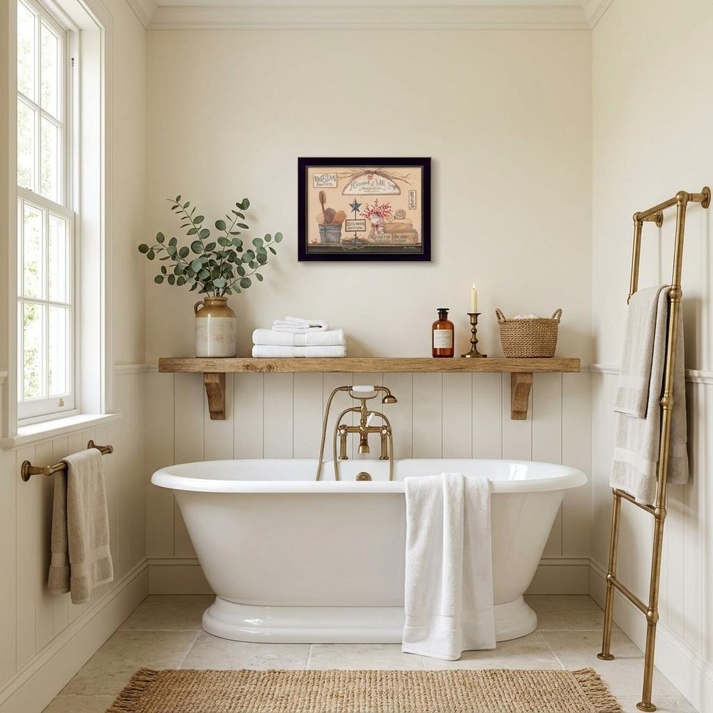 Wash Room 1 Black Framed Print Bathroom Wall Art — view 5