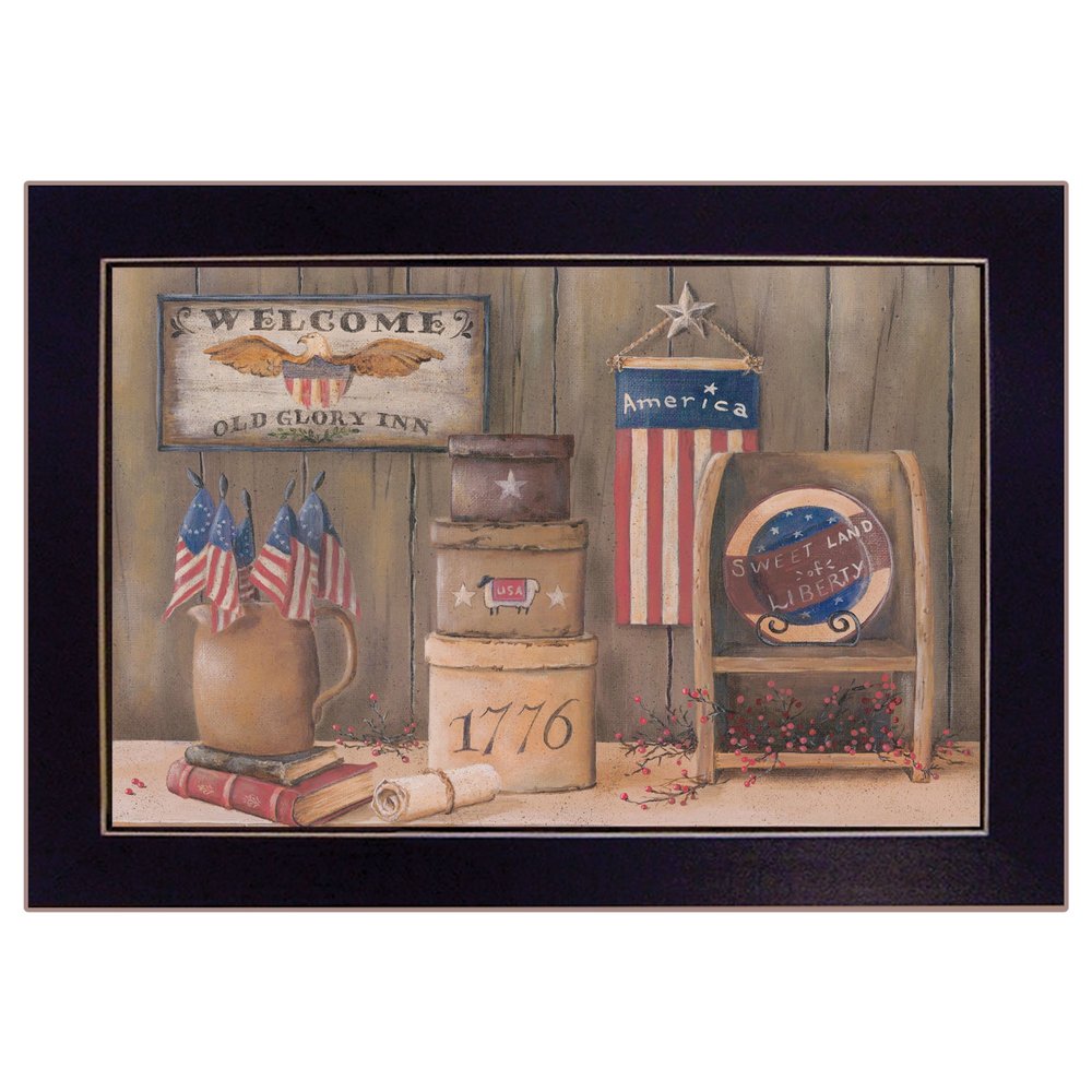 Sweet Land of Liberty 1 Black Framed Print Wall Art — view 1