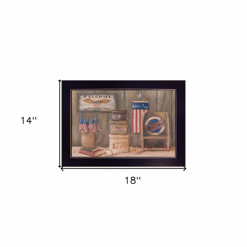 Sweet Land of Liberty 1 Black Framed Print Wall Art — view 3