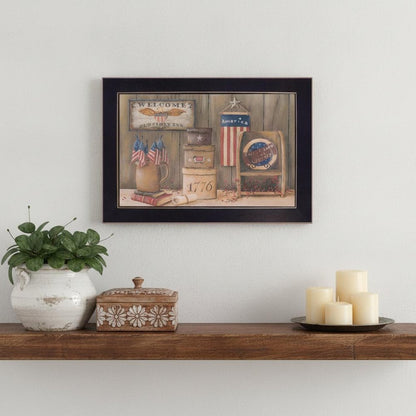 Sweet Land of Liberty 1 Black Framed Print Wall Art