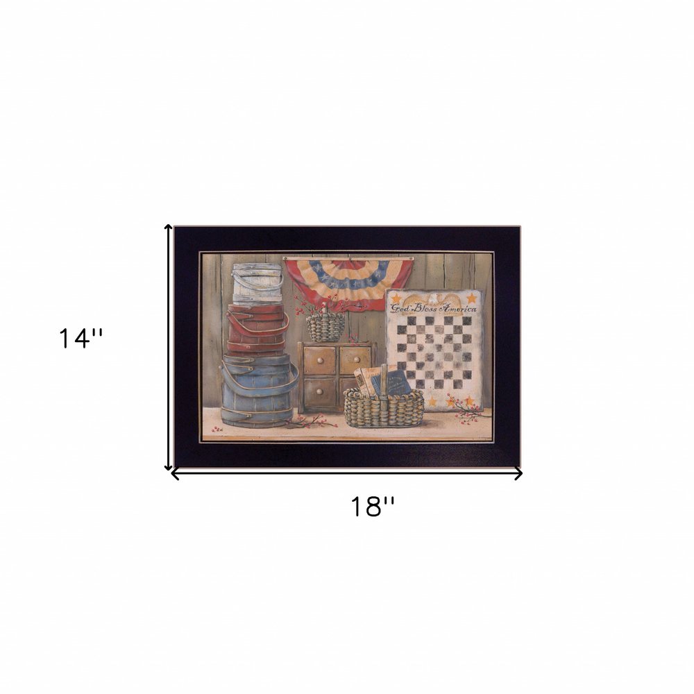 God Bless America 1 Black Framed Print Wall Art — view 3