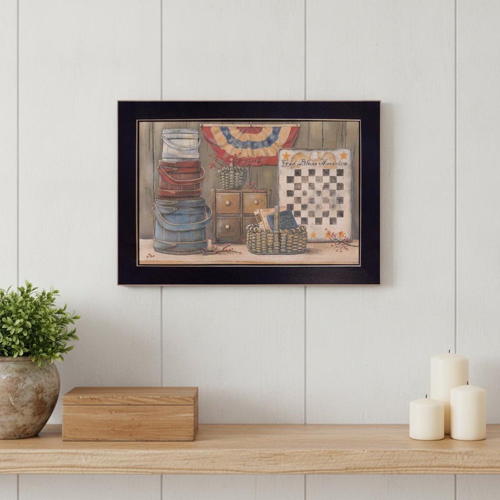 God Bless America 1 Black Framed Print Wall Art — view 4