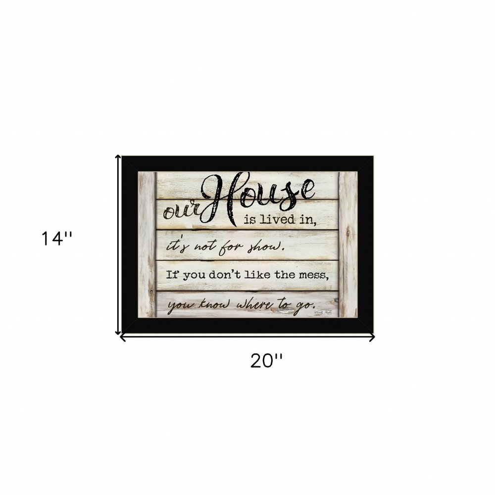 Our House is Lived In 1 Black Framed Print Wall Art — view 4