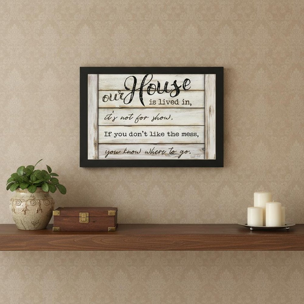 Our House is Lived In 1 Black Framed Print Wall Art — view 5