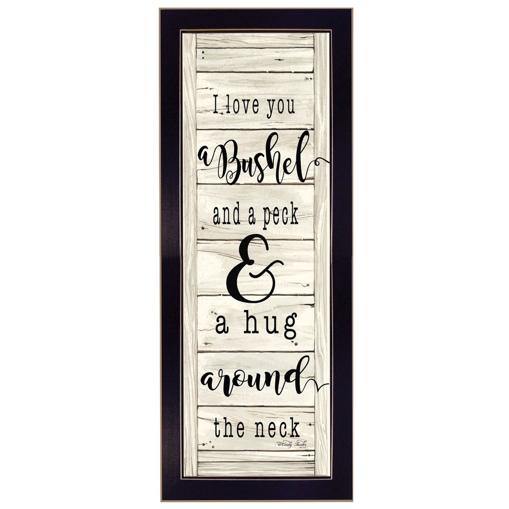 Hug Around the Neck Black Framed Print Wall Art — view 1
