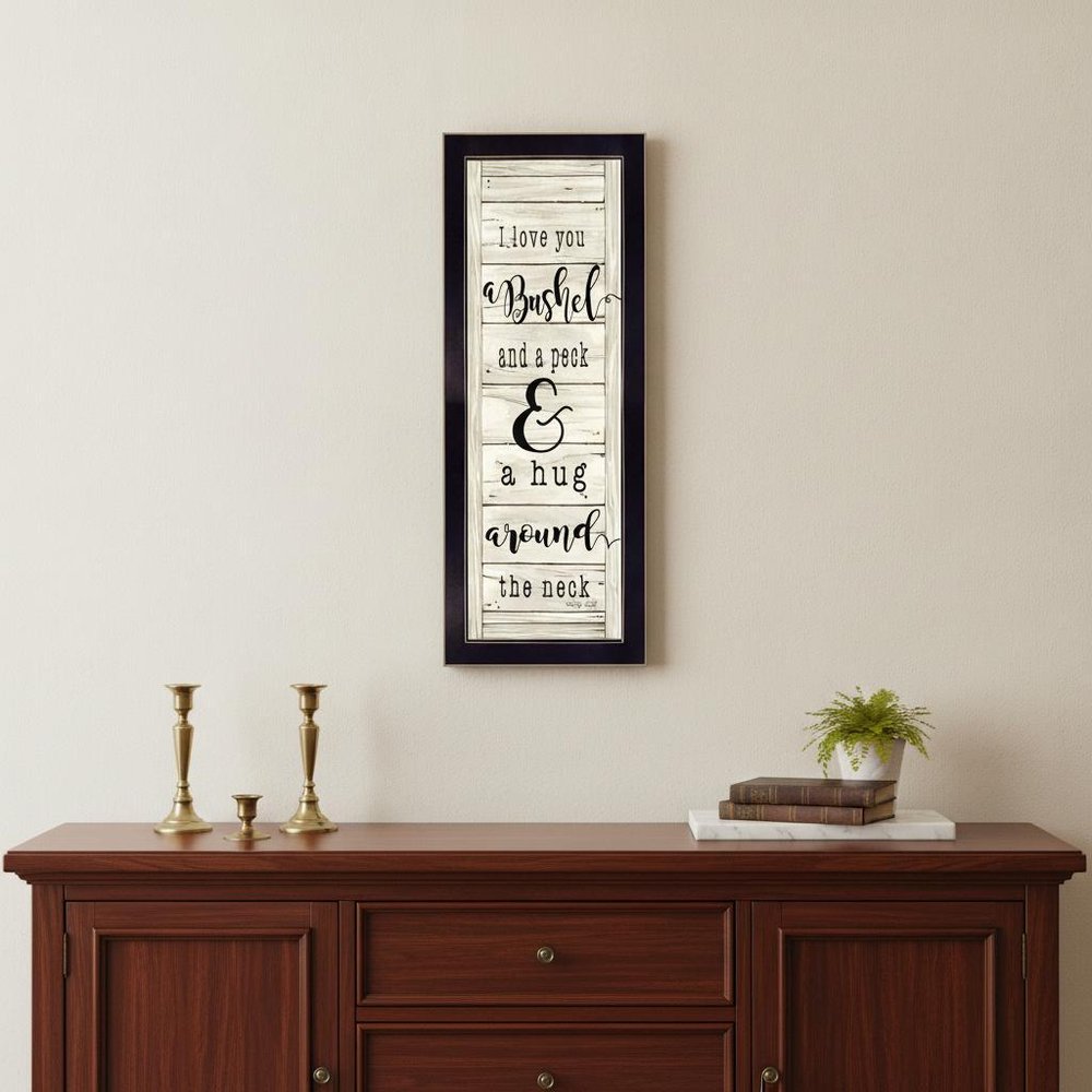 Hug Around the Neck Black Framed Print Wall Art — view 4