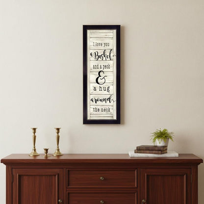 Hug Around the Neck Black Framed Print Wall Art