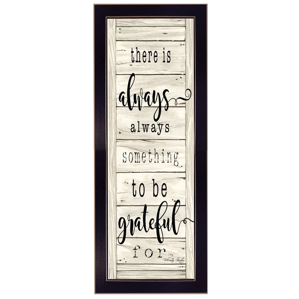 Be Grateful Black Framed Print Wall Art — view 1