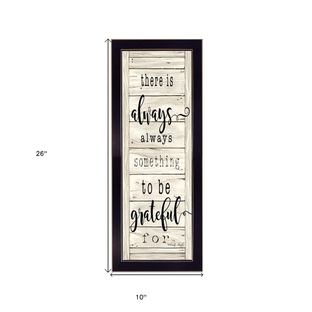 Be Grateful Black Framed Print Wall Art — view 3