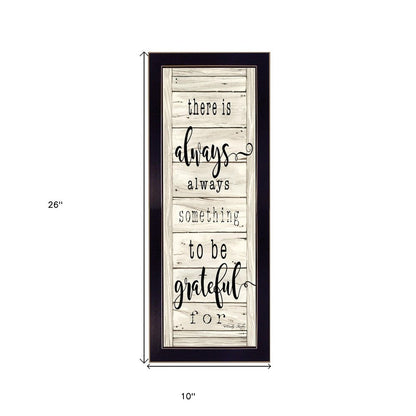 Be Grateful Black Framed Print Wall Art