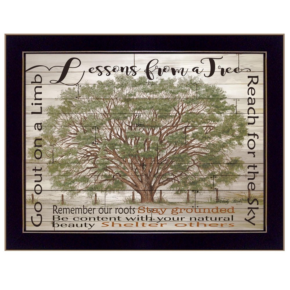 Lessons from a Tree Black Framed Print Wall Art — view 1