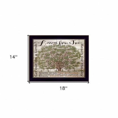 Lessons from a Tree Black Framed Print Wall Art