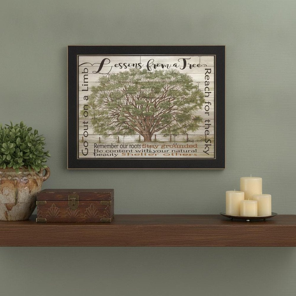 Lessons from a Tree Black Framed Print Wall Art — view 4