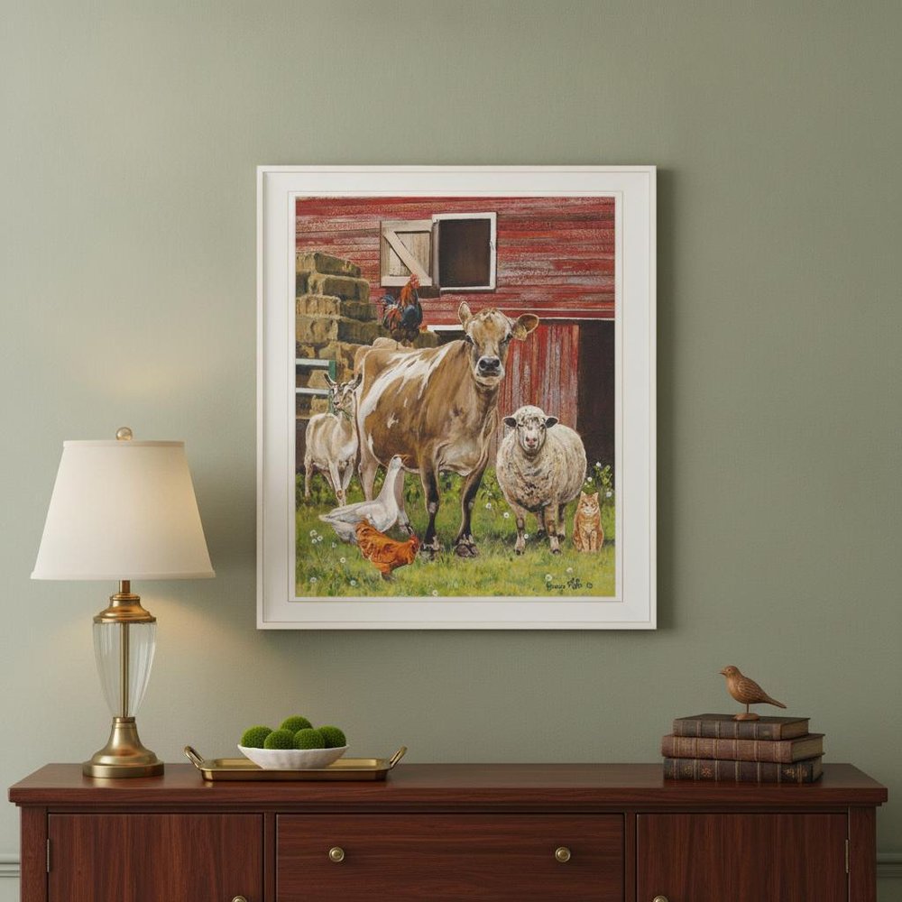 Barnyardigans White Framed Print Wall Art — view 4
