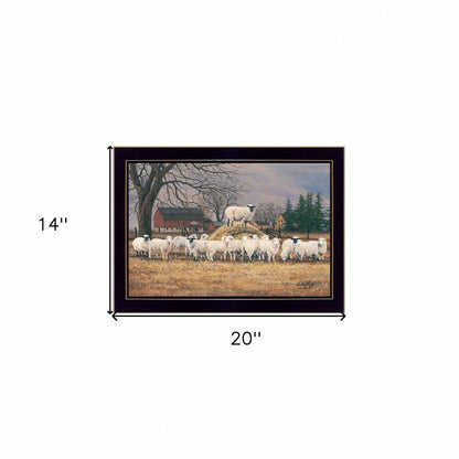 Wool Gathering 1 Black Framed Print Wall Art