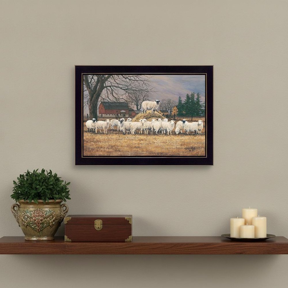 Wool Gathering 1 Black Framed Print Wall Art — view 4