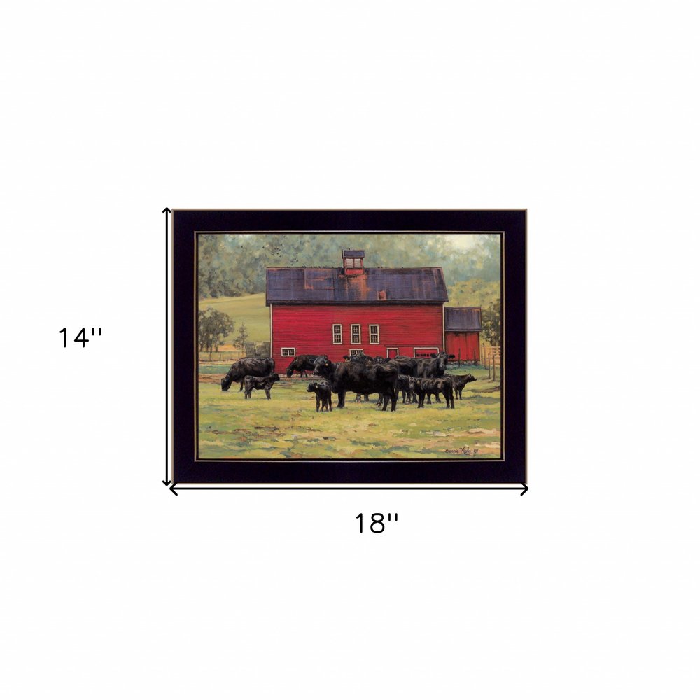 By the Red Barn Black Framed Print Wall Art — view 3