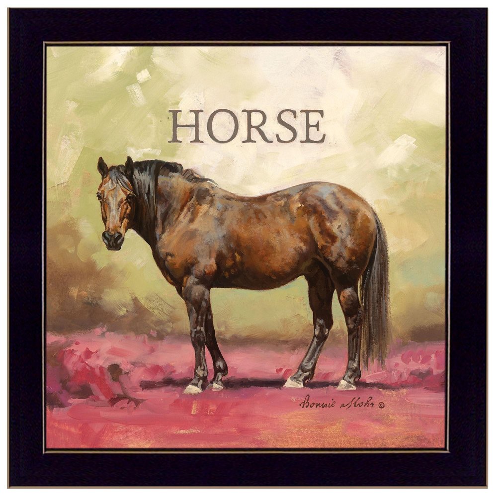 Henry the Horse Black Framed Print Wall Art — view 1