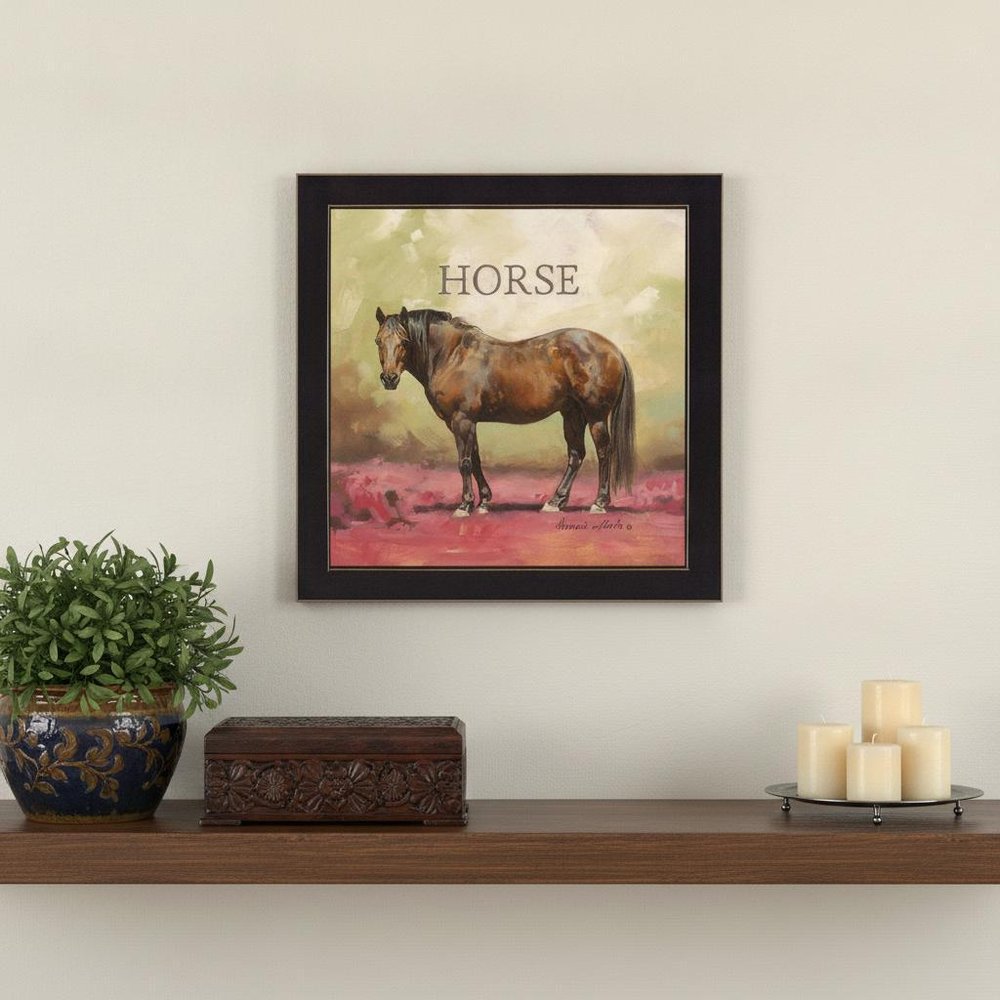 Henry the Horse Black Framed Print Wall Art — view 4