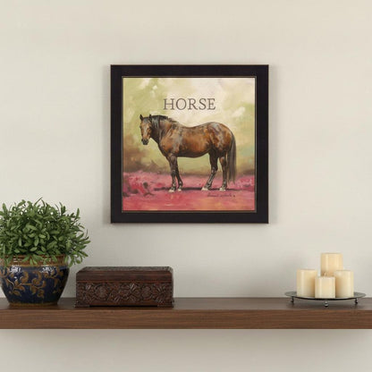 Henry the Horse Black Framed Print Wall Art