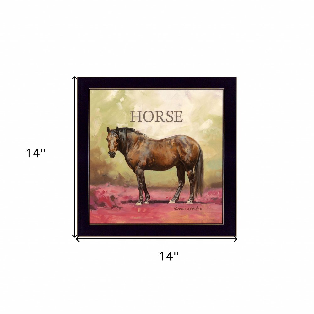 Henry the Horse Black Framed Print Wall Art — view 3