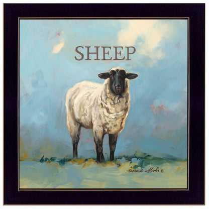 Sherlock the Sheep Black Framed Print Wall Art HomeRoots