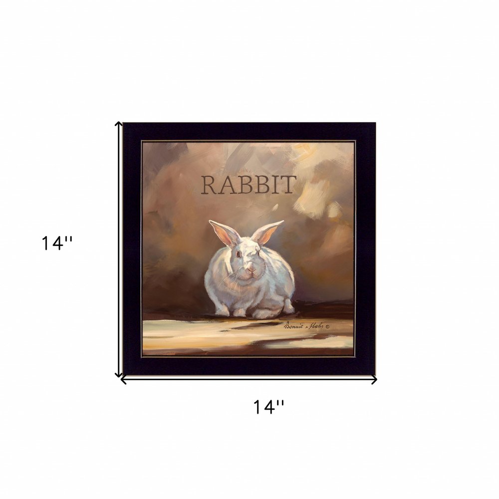 Ruby the Rabbit Black Framed Print Wall Art — view 4