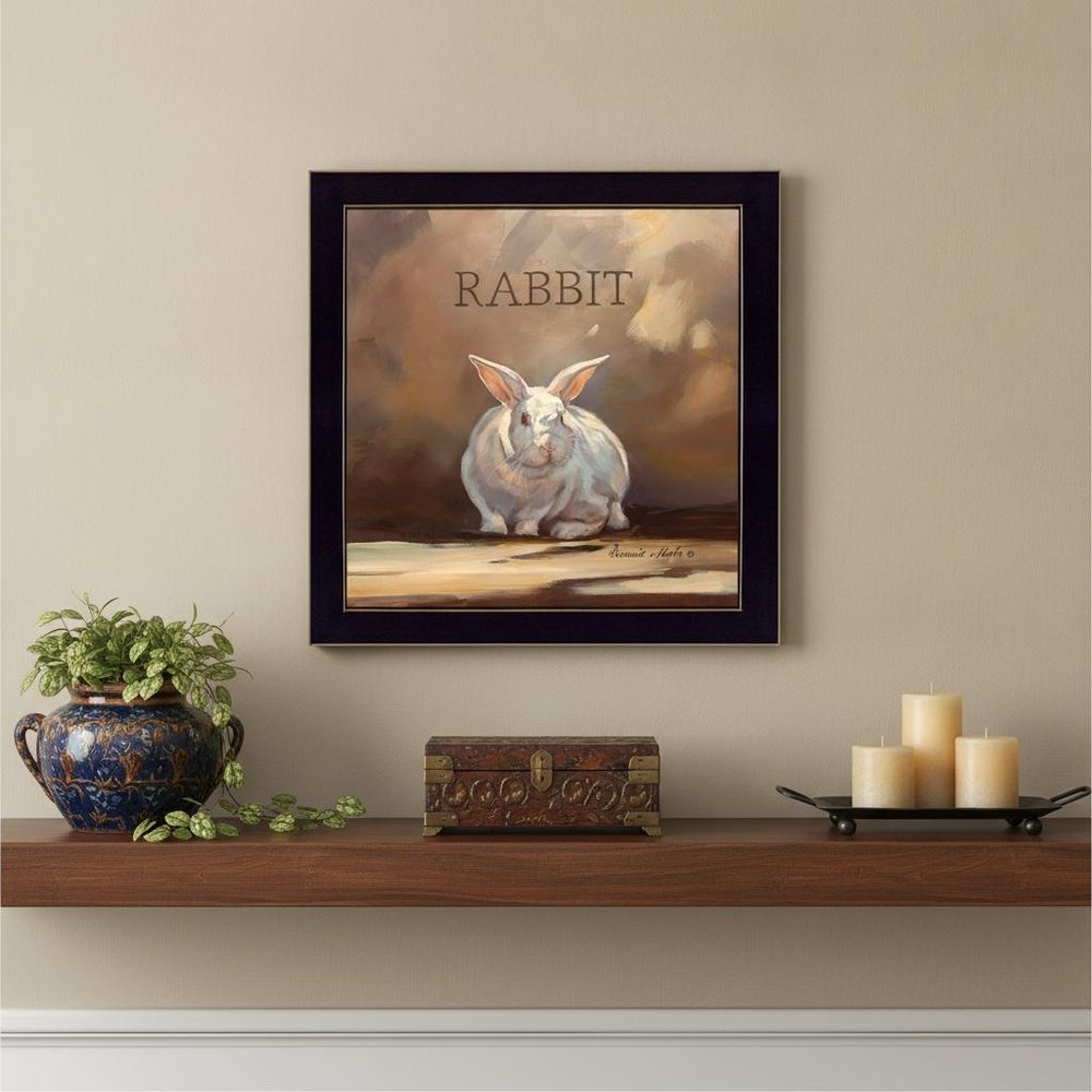 Ruby the Rabbit Black Framed Print Wall Art — view 5