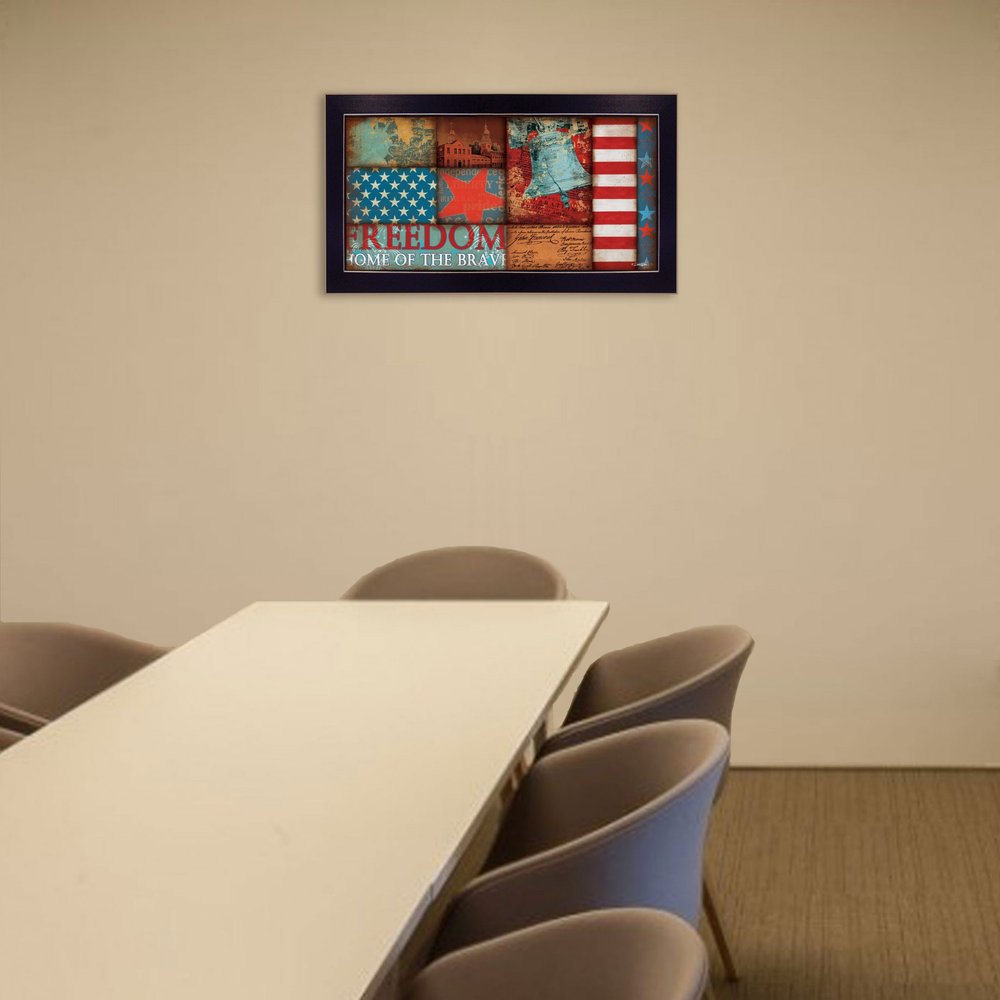 Freedom Black Framed Print Wall Art — view 2