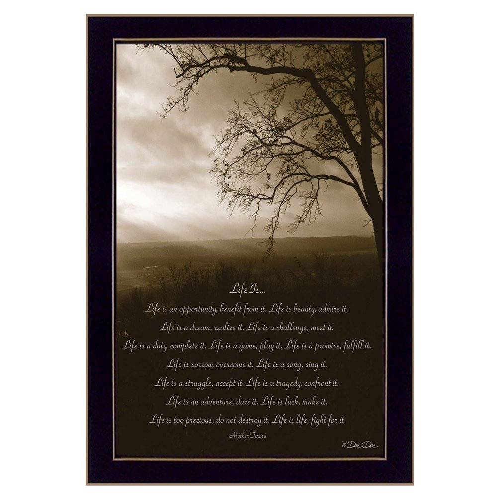 Life is Black Framed Print Wall Art — view 1