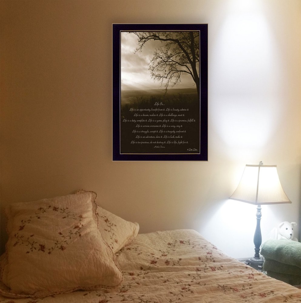Life is Black Framed Print Wall Art — view 2