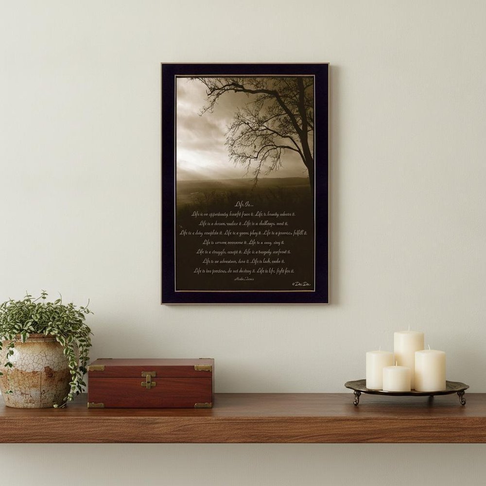 Life is Black Framed Print Wall Art — view 5