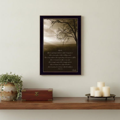 Life is Black Framed Print Wall Art