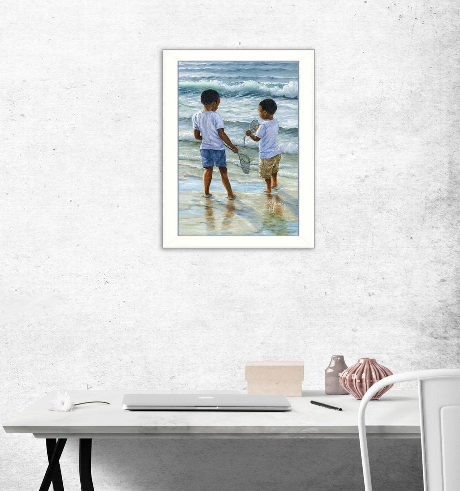 Ocean Discoveries White Framed Print Wall Art — view 2