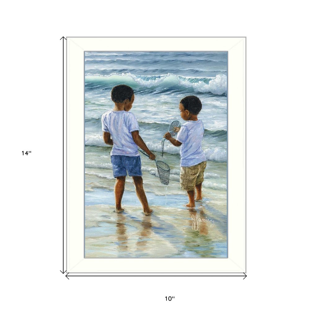 Ocean Discoveries White Framed Print Wall Art — view 4